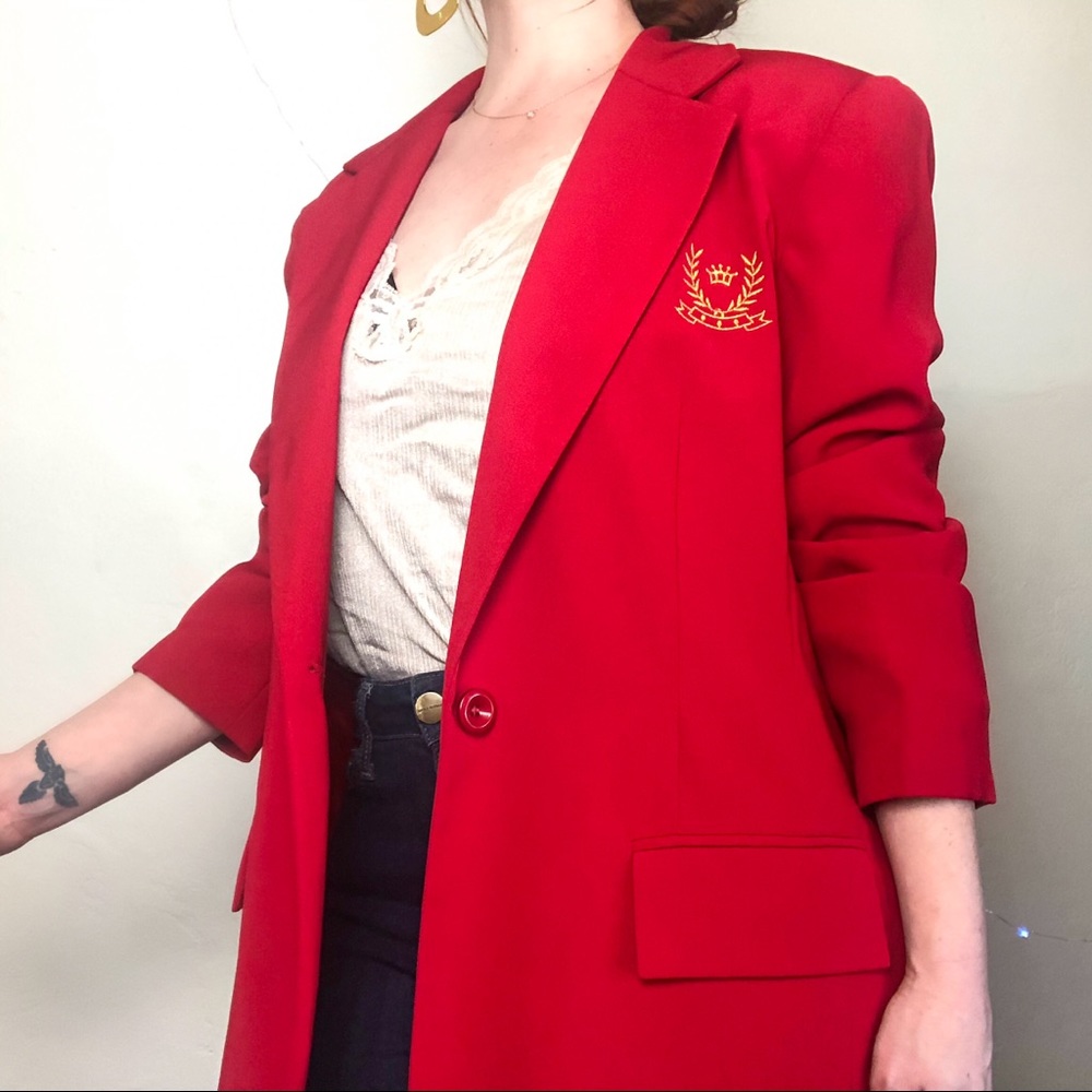 SOLD     Deadstock Vintage Red Blazer